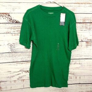 Kelly Green Heather Short Sleeve 100% cotton Men's Tee size LG NWT